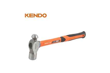 Молоток с круглым бойком KENDO с фибергласовой рукояткой, 450 г 25139