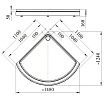 Поддон для душа Радомир 1-11-0-0-0-005 110x110 радиальный