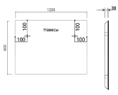 Зеркало Vincea VLM-3VN120B-2 120x80 см, сенсорный выключатель и диммер, антипар, черный