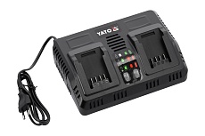 Двойное интеллектуальное зарядное устройство Yato 18 В, 2,4-4,5 A YT-828501