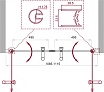 Душевая дверь BelBagno Uno 110x190 UNO-B-2-110-C-Cr прозрачная