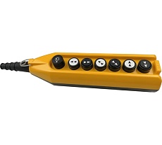 Пульт управления EMAS 7-ми кнопочный, с ключом, 2 скорости, 250 В, 4А PV7AC20B444