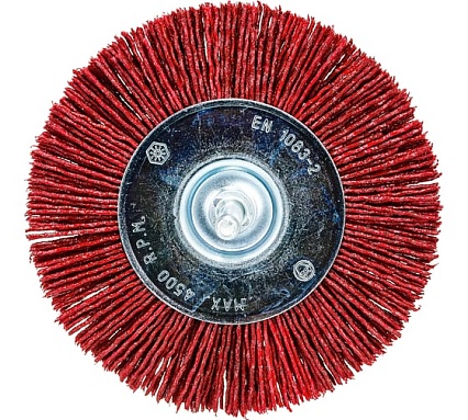 Щетка плоская нейлоновая (100 мм; хвостовик 6 мм; грубая) KWB 6044-30