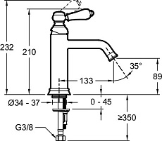 Смеситель для раковины Jacob Delafon Louise E24360-CP