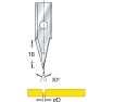 Нож для фрезы гравировка V паз 30 гр B16 пятка 0.5, для фрезы G1853 Dimar 3185007