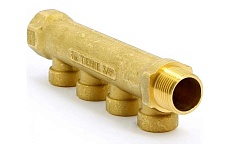 Коллектор Tiemme 4 отвода, 3/4&quot;х1/2&quot;В (латунь) 1910038 / 1934G050404