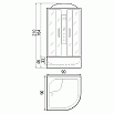 Душевая кабина River Nara 90/43 МТ 90x90 белый, матовое