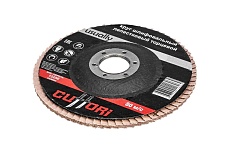 Круг лепестковый торцевой F1 (125х22.2 мм; Р80) Cuttori 200005