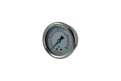 Манометр от 0 до 100 бар из нержавеющей стали, D40 мм, NPT 1/8", штуцер сзади по центру A-Flow G20-S-2N-40B-100bar