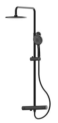 Душевая стойка Arrow AG3318MB с термостатом, черный матовый