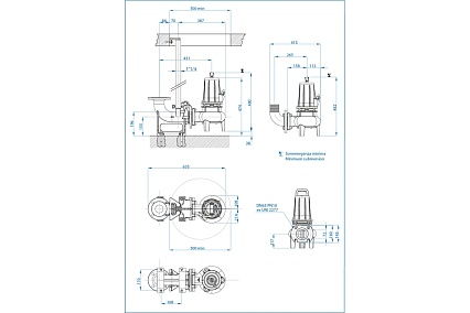Погружной фекальный насос Dreno Pompe DNA 65-2/220 T 2000855
