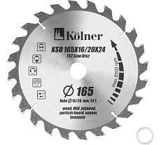 Диск пильный (165 мм; переходник 16/20 мм; 24 t; 8500 об/мин) Kolner 8100300038