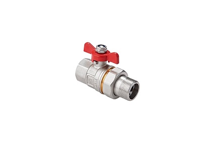 Шаровой кран со сгоном MVI американка, бабочка ВН/НАР ДУ 15, 1/2" BV.520.04