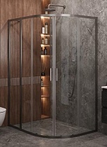 Душевой уголок Cezares MOLVENO-RH-2-120/100-C-GM-IV 120x100 прозрачный, оружейная сталь