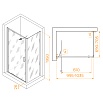 Душевой уголок RGW Stilvol SV-145B (SV-05B + Z-050-2B) 100x70 прозрачное, черный 703214507-14