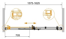 Душевая дверь Cezares STYLUS-SOFT-BF-1-160-C-Cr 160x195 прозрачная