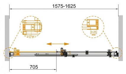 Душевая дверь Cezares STYLUS-SOFT-BF-1-160-C-Cr 160x195 прозрачная