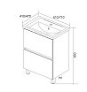 Тумба с раковиной 1MarKa Aris 60 см белый глянец