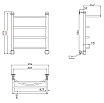 Полотенцесушитель водяной Aquanet Romeo 60x60 см, с верхней полкой