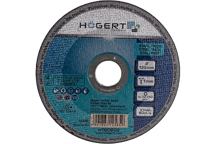 Диск отрезной по металлу (125x1x22.2 мм) Hoegert Technik HT6D602