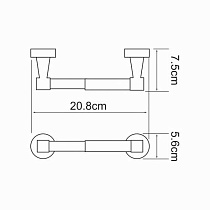 Держатель туалетной бумаги WasserKRAFT Isen K-4022