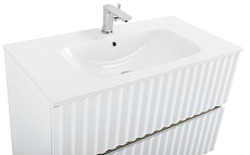 Мебель для ванной Art&Max Elegant 80 см, LED подсветка, белый глянец