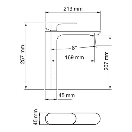 Смеситель для раковины WasserKRAFT Dinkel 5803H