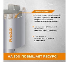 Коронка алмазная по бетону RAGE 68 мм Long-Life 559550