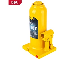 Домкрат бутылочный гидравлический 10т DQ71010 (высота подъема 230-460мм) Deli 130443