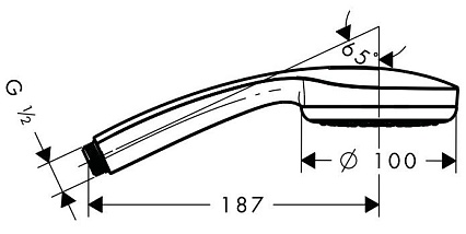 Душевая лейка Hansgrohe Croma 100 1jet 28580000