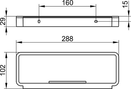 Полка Keuco Plan 14958010038 хром/светло-серый