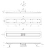 Душевой лоток Belbagno Luce BB-LD-LUCE-70-CR 70 см, комб.затвор, решетка под плитку, хром матовый