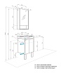 Тумба с раковиной Акватон Сканди Doors 45 см белый