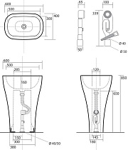 Раковина Kerasan Aquatech 374201 60 см