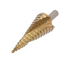 Сверло ступенчатое PRO (4-32 мм; HSS TiN; спиральный профиль; трехгранный хвостовик) Тундра 4087172