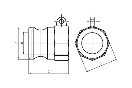 Алюминиевый камлок Гроссис тип А 2 1/2" 0431438