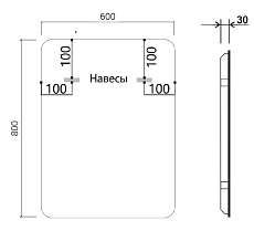 Зеркало Vincea VLM-3VC600 60x80 см, сенсорный выключатель и диммер