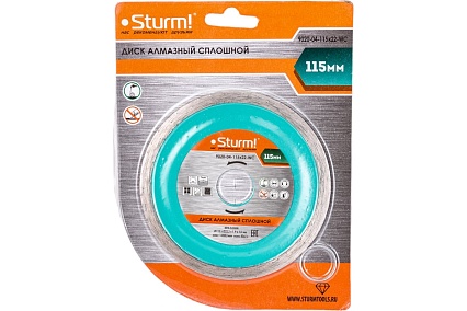 Диск алмазный сплошной по плитке (115х22.2/20 мм) Sturm 9020-04-115x22-WC