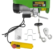 Тельфер (подъемник) электрический PROCRAFT 510 Вт, 250 кг TP250