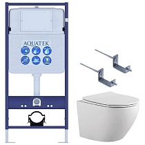 Подвесной унитаз SET Aquatek Европа-KKI2 3в1 с инсталляцией