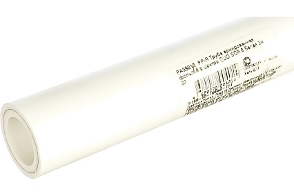 Труба армированная фольгой в центре PRO AQUA PP-R DUO SDR 6 Белая 2 м d-32 мм PA39212