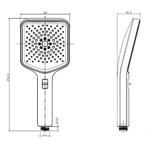 Душевая лейка AQUAme AQM8502B черный