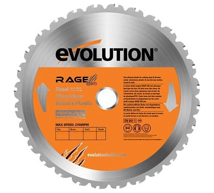 Диск RAGE (355х25.4х2,2 мм; 36 зубьев) универсальный Evolution RAGEBLADE355MULTI