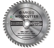 Диск пильный по дереву MKSS Toolbox Woodcutter WC1900 190x48Тх20 мм WC19004820