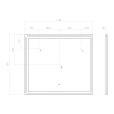 Зеркало Vigo Geometry Comfort 80 см с подсветкой, антипар