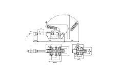 Зажим механический плунжерный KUKAMET с кронштейном и стопором 531-4-L-Q16