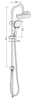 Душевая стойка Orange Lutz M04-944b черный