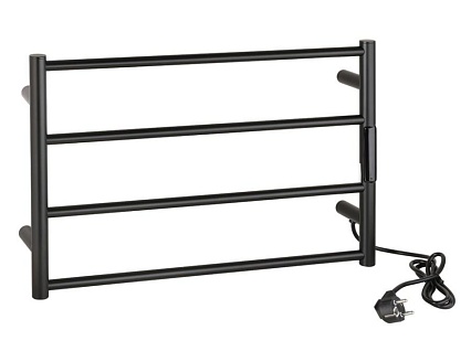 Полотенцесушитель электрический Bemeta 704151080 63W 560x370, черный матовый