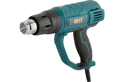 Технический фен FIT 2000 Вт, 350/600 C, 300/500 л/мин, резиновая накладка, коробка 80612