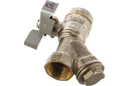 Шаровый кран СТМ СТАНДАРТ 1/2" ,с фильтром, бабочка CWFFFB12